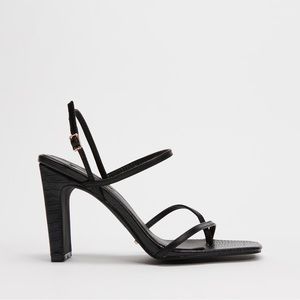 Billini Briar Croc Embossed Heeled Sandal